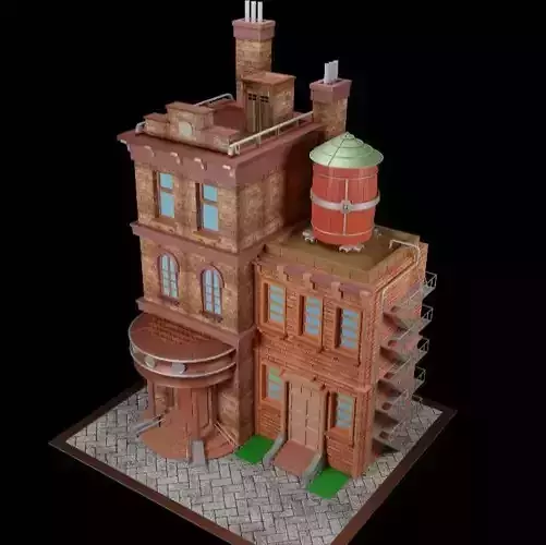 Buildings paper brick building