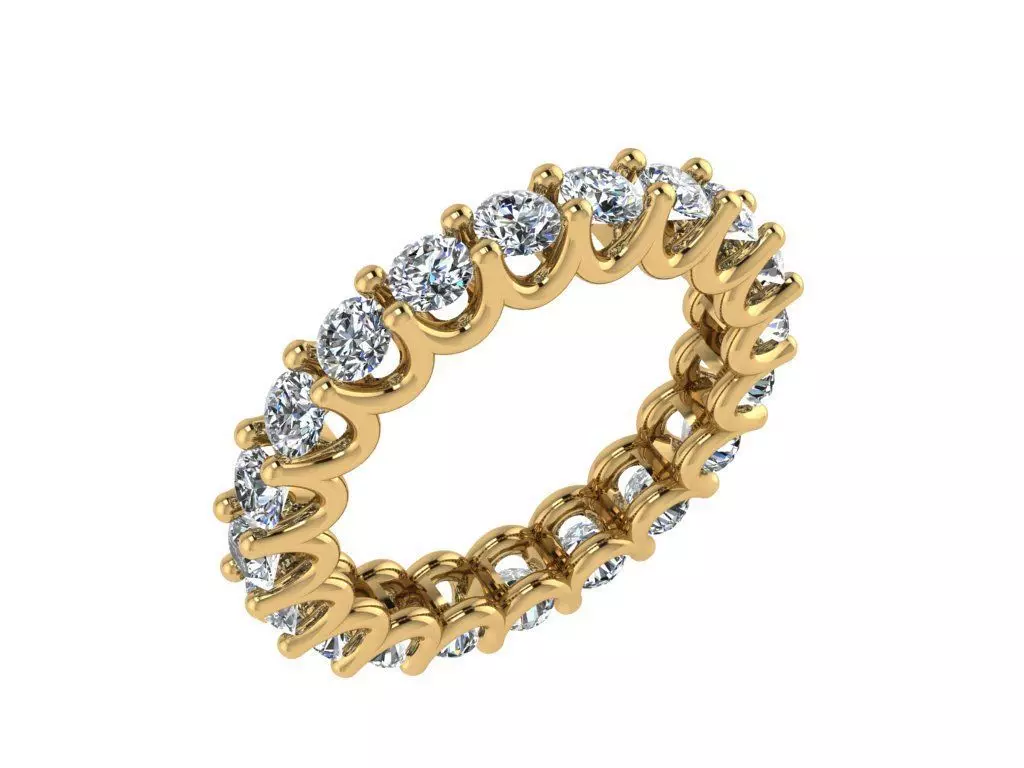 Ring060 gold diamond eternity ring 3D print model_0