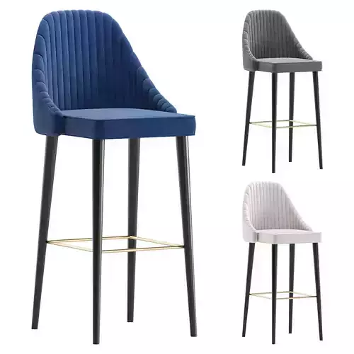 Bar Stool TENNESSEE by Cazarina Interiors 3 Colors Version