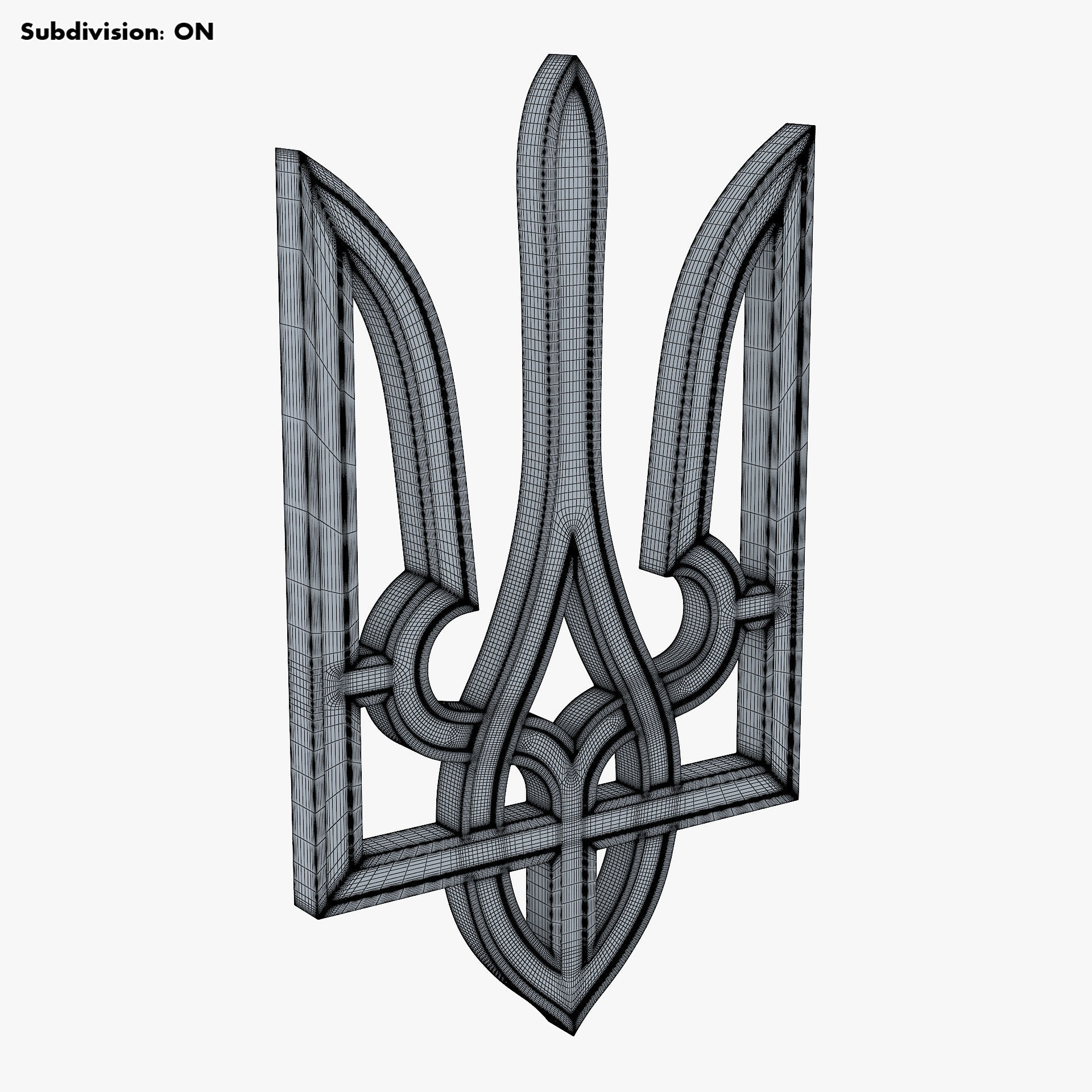 Ukraine State Emblem M 5 3D model_16
