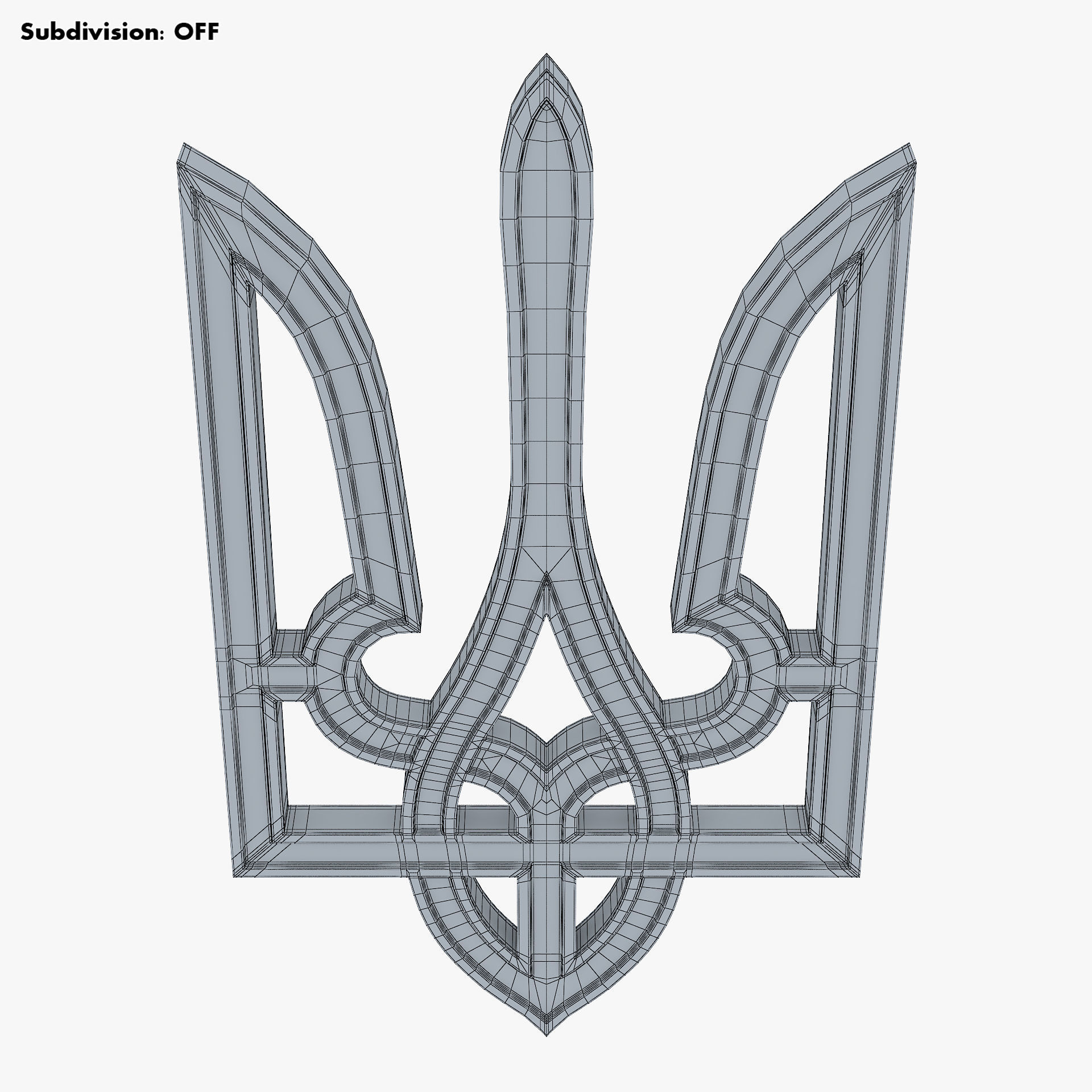 Ukraine State Emblem M 5 3D model_11