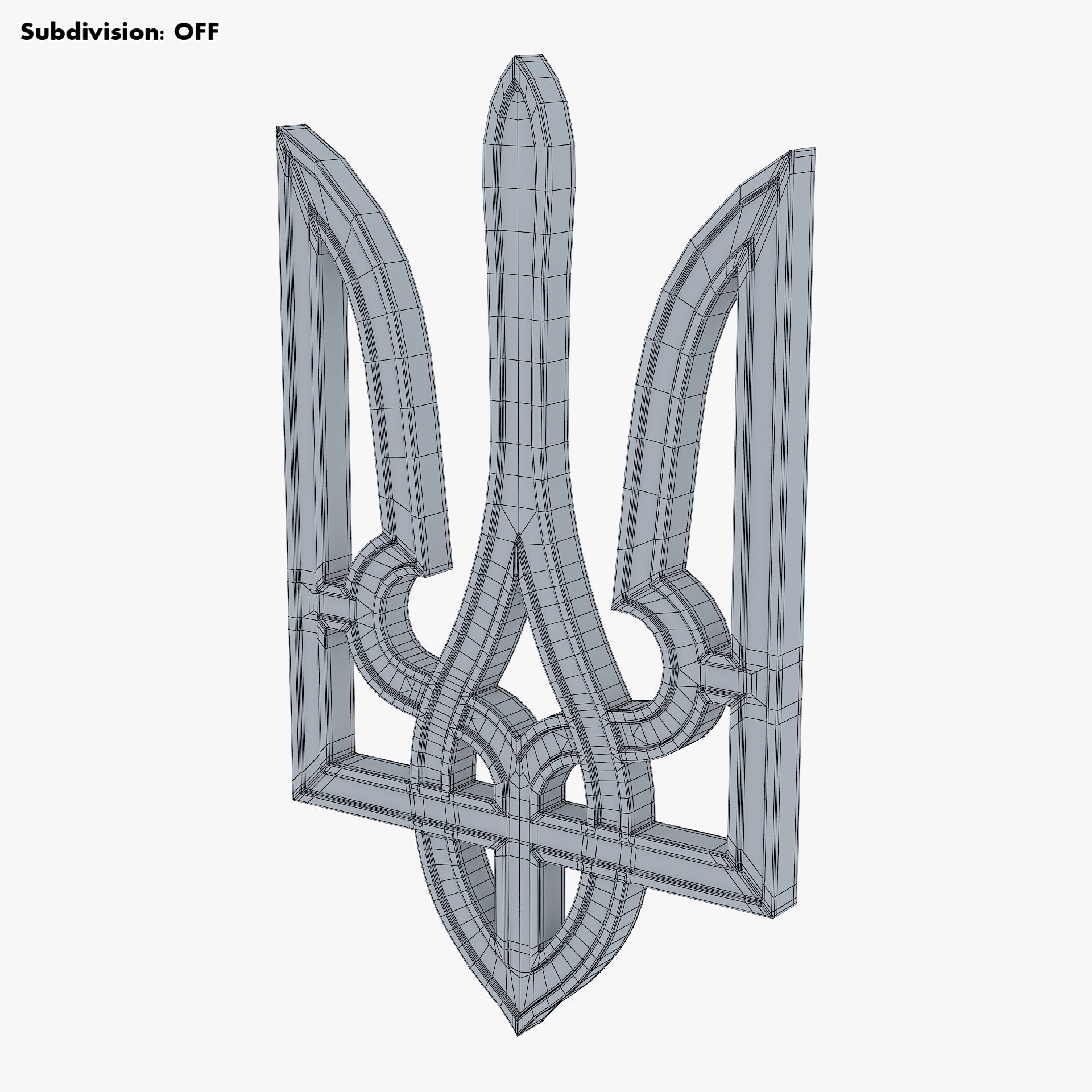 Ukraine State Emblem M 5 3D model_15