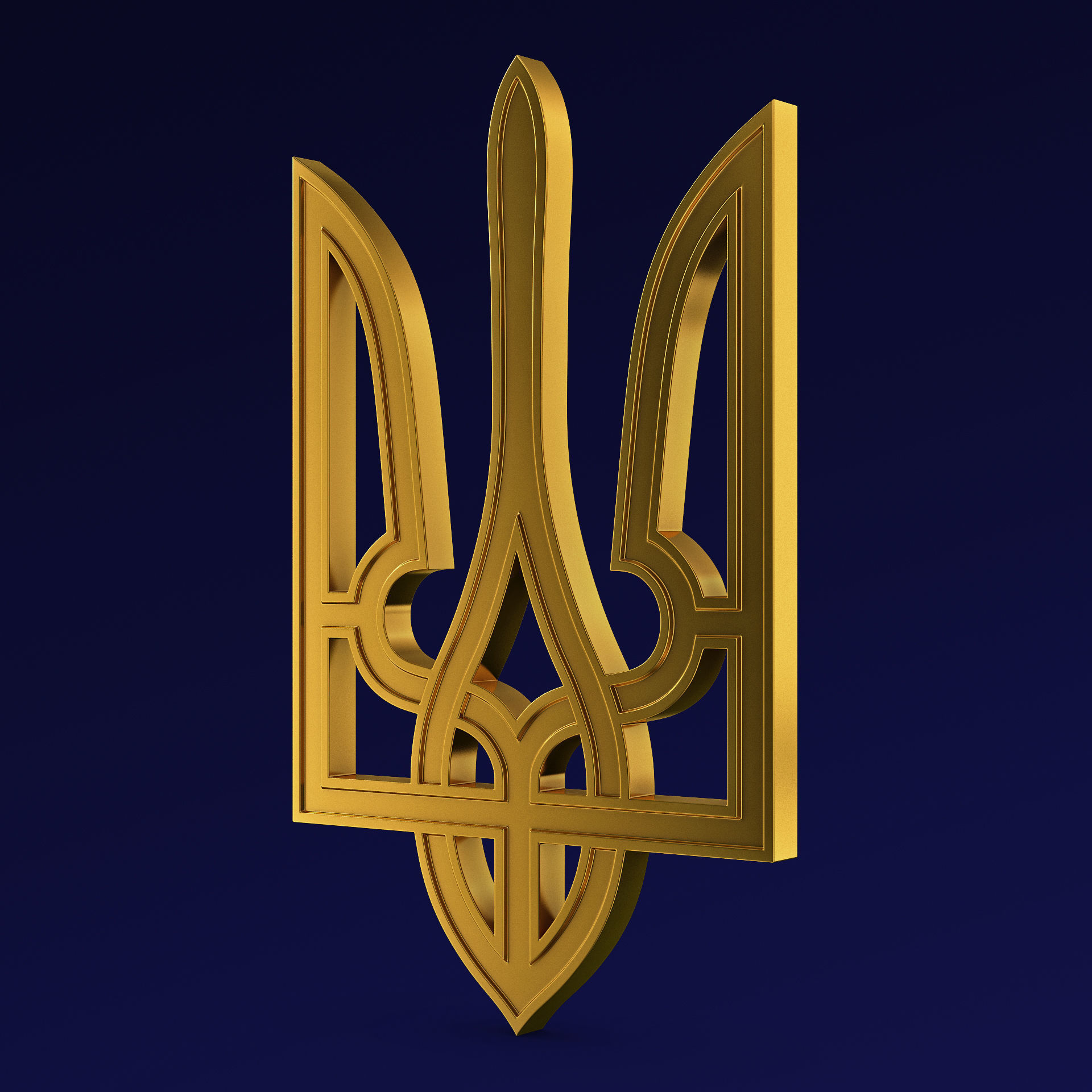 Ukraine State Emblem M 5 3D model_3