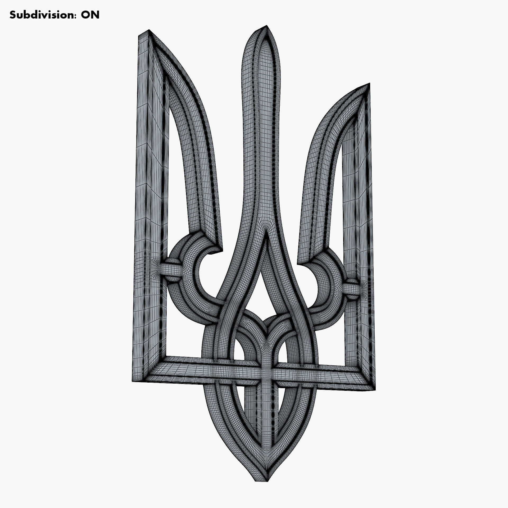 Ukraine State Emblem M 5 3D model_18
