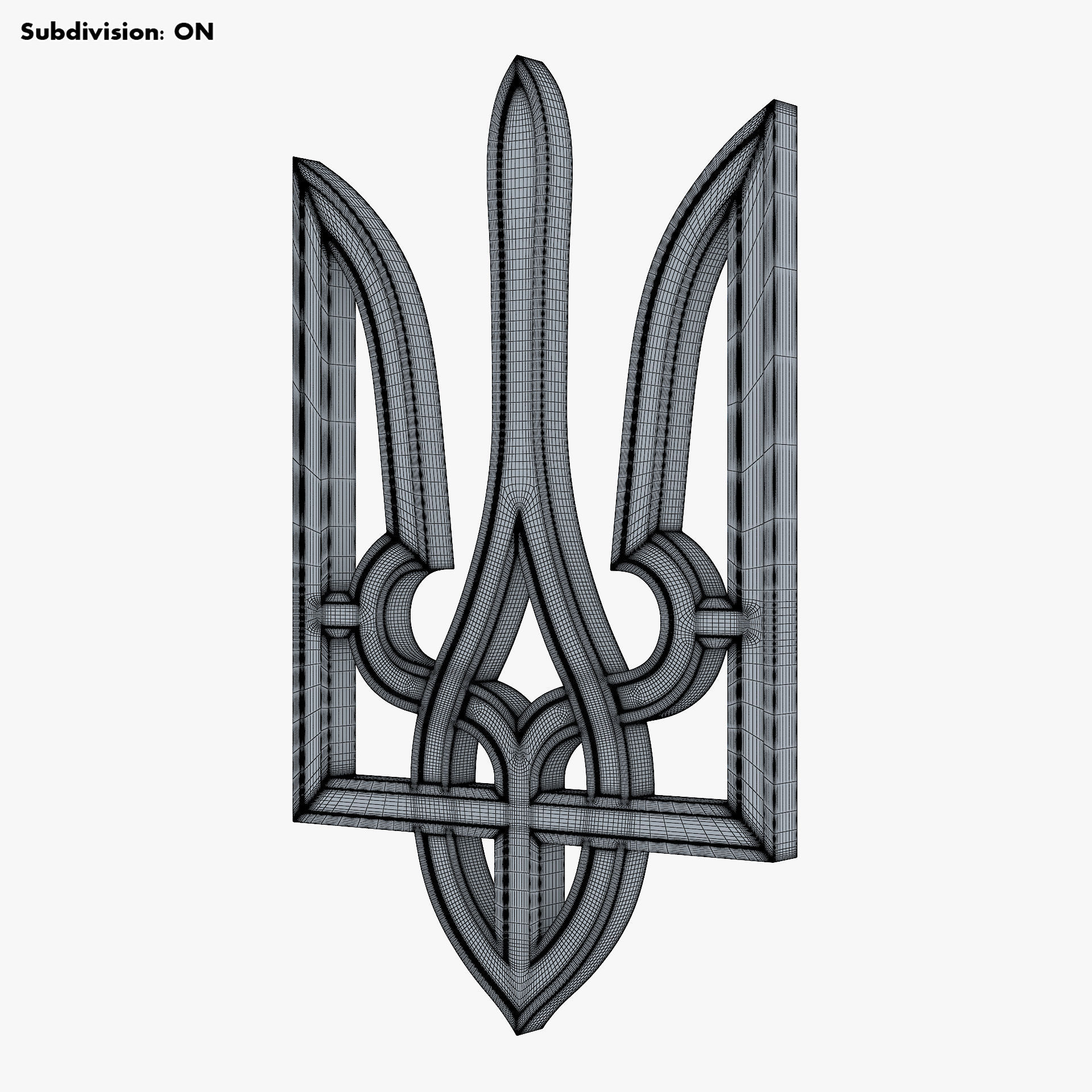 Ukraine State Emblem M 5 3D model_12