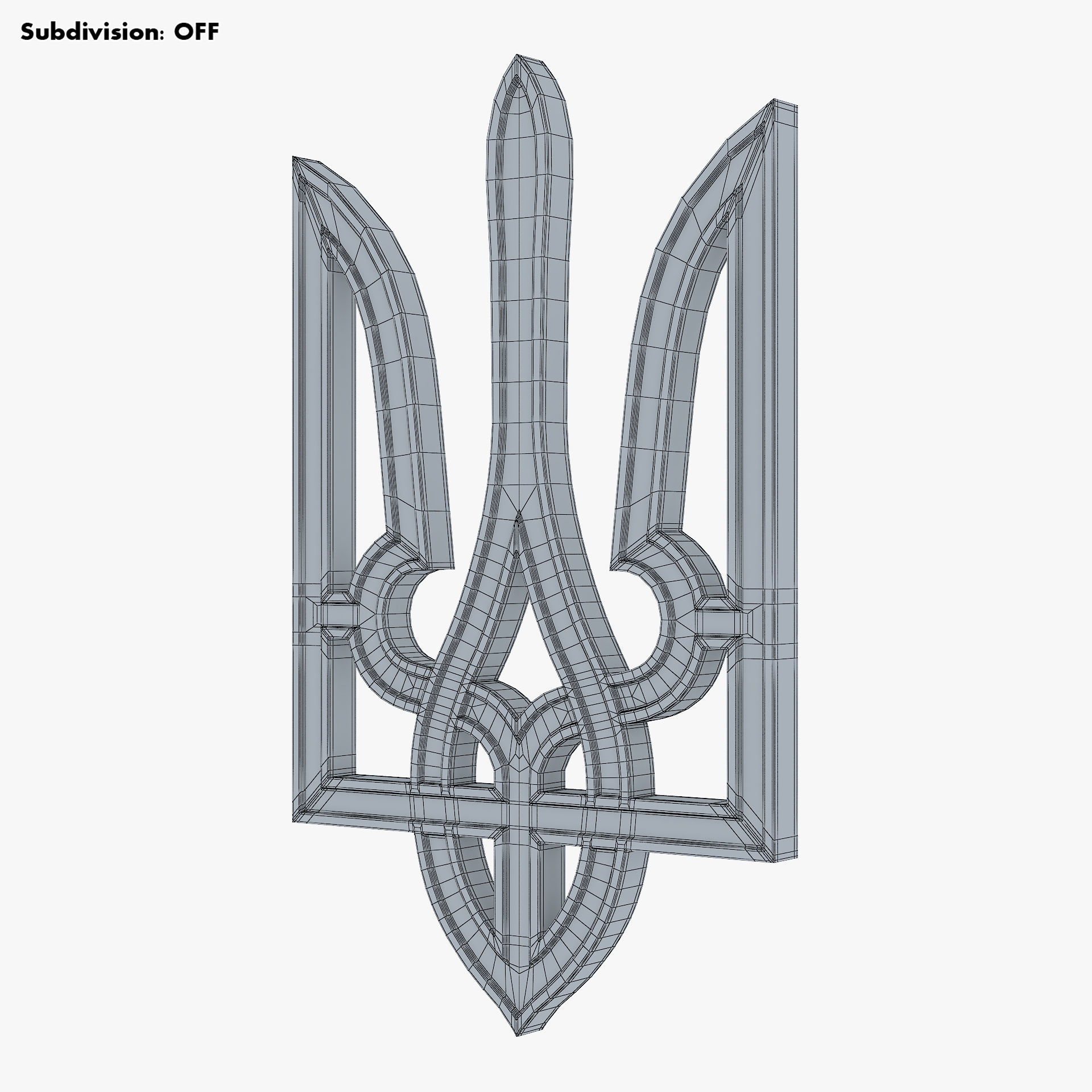 Ukraine State Emblem M 5 3D model_13