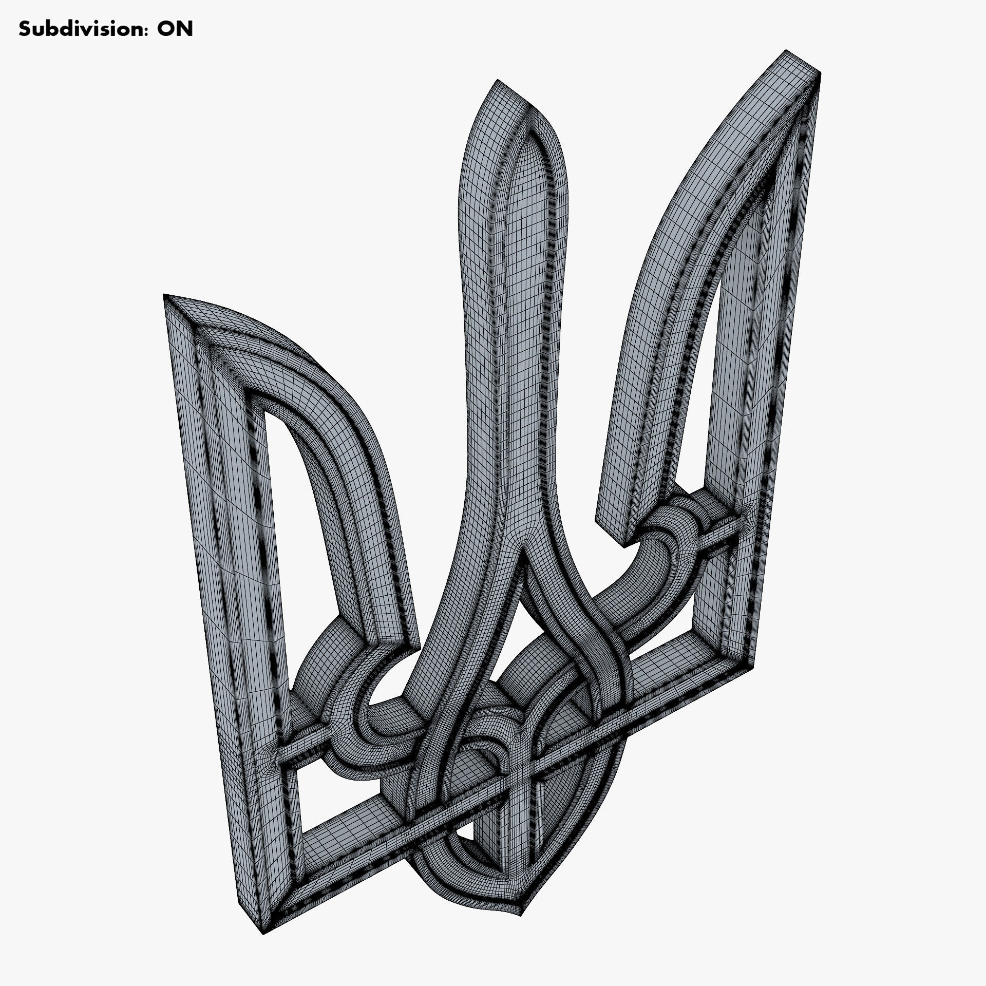 Ukraine State Emblem M 5 3D model_20