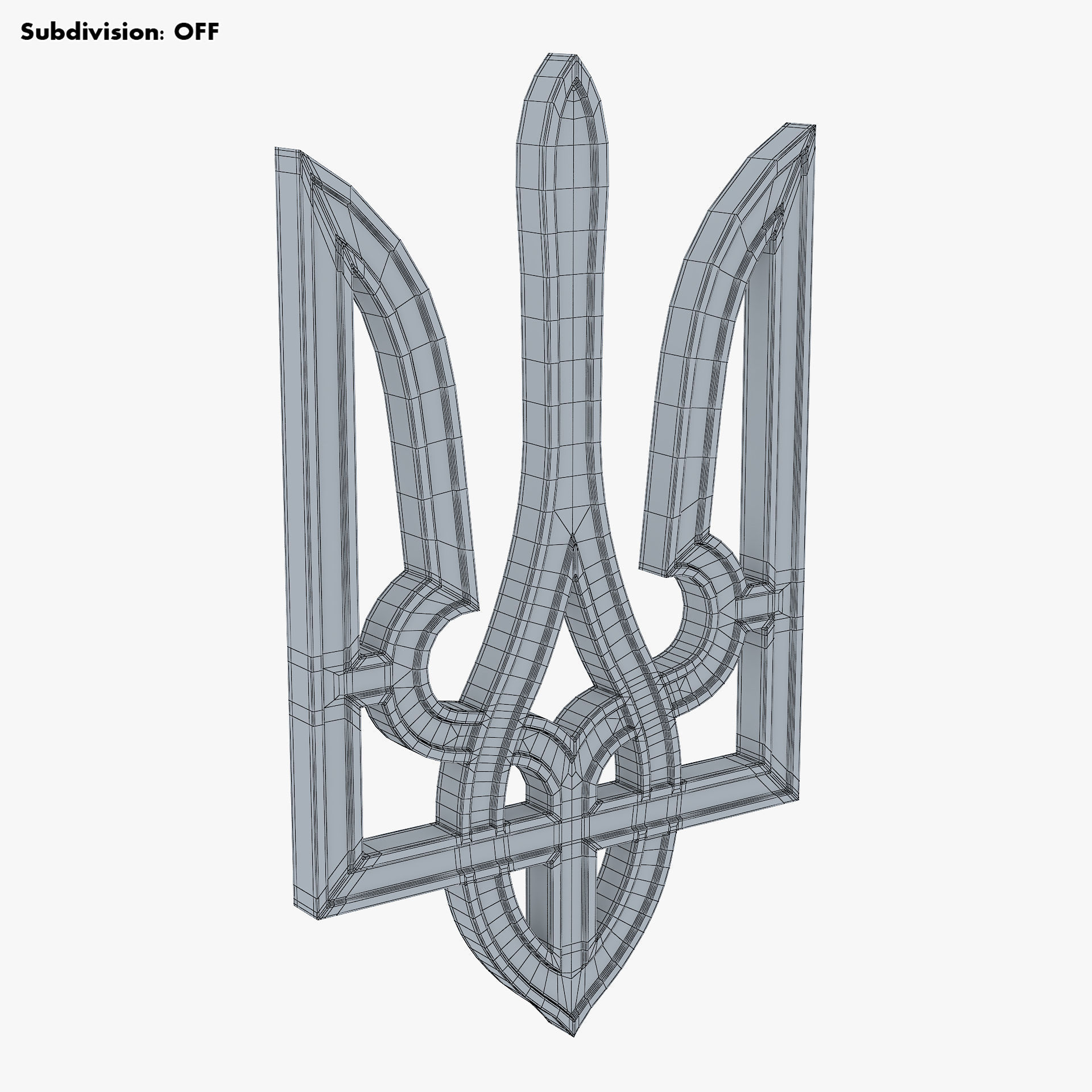 Ukraine State Emblem M 5 3D model_17