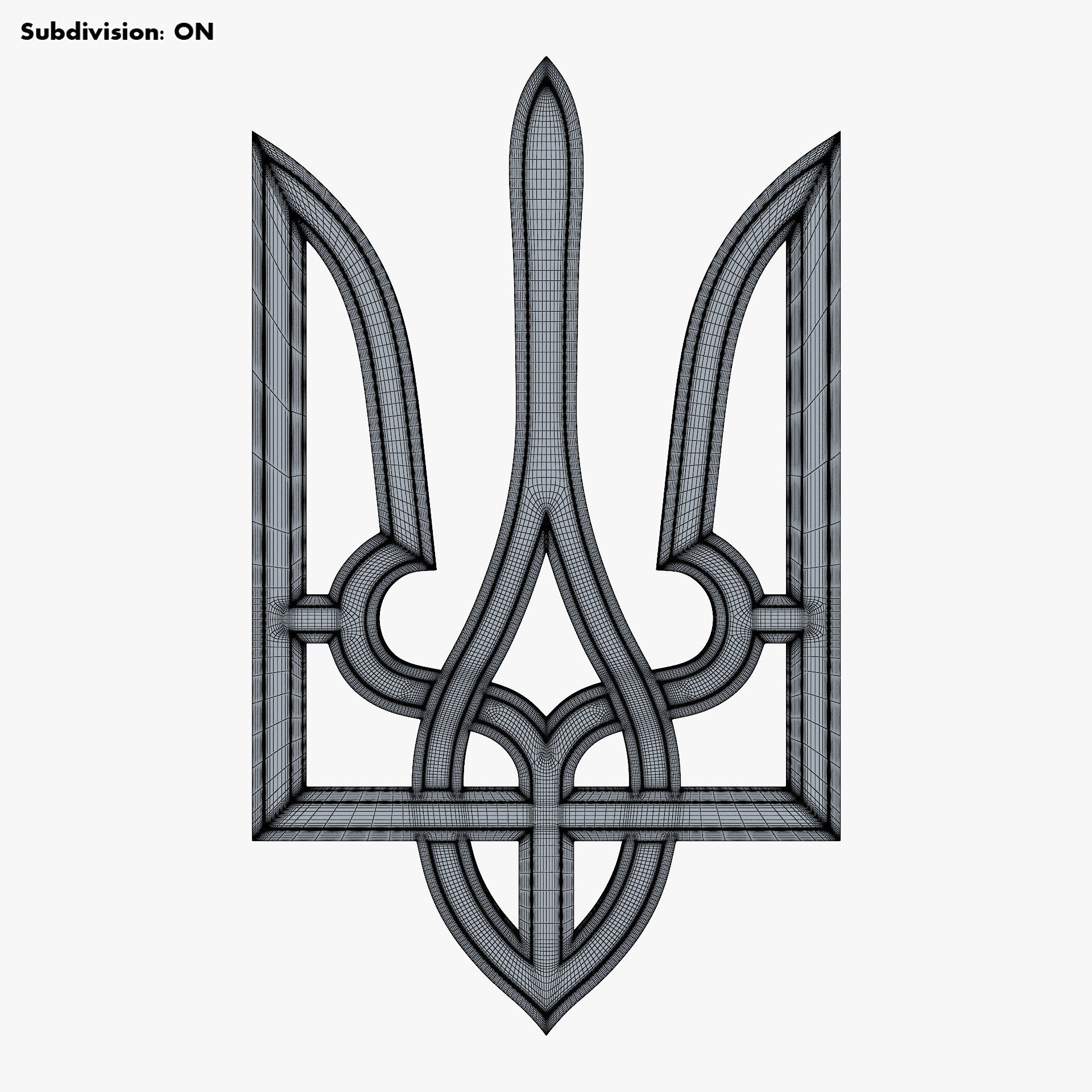 Ukraine State Emblem M 5 3D model_8