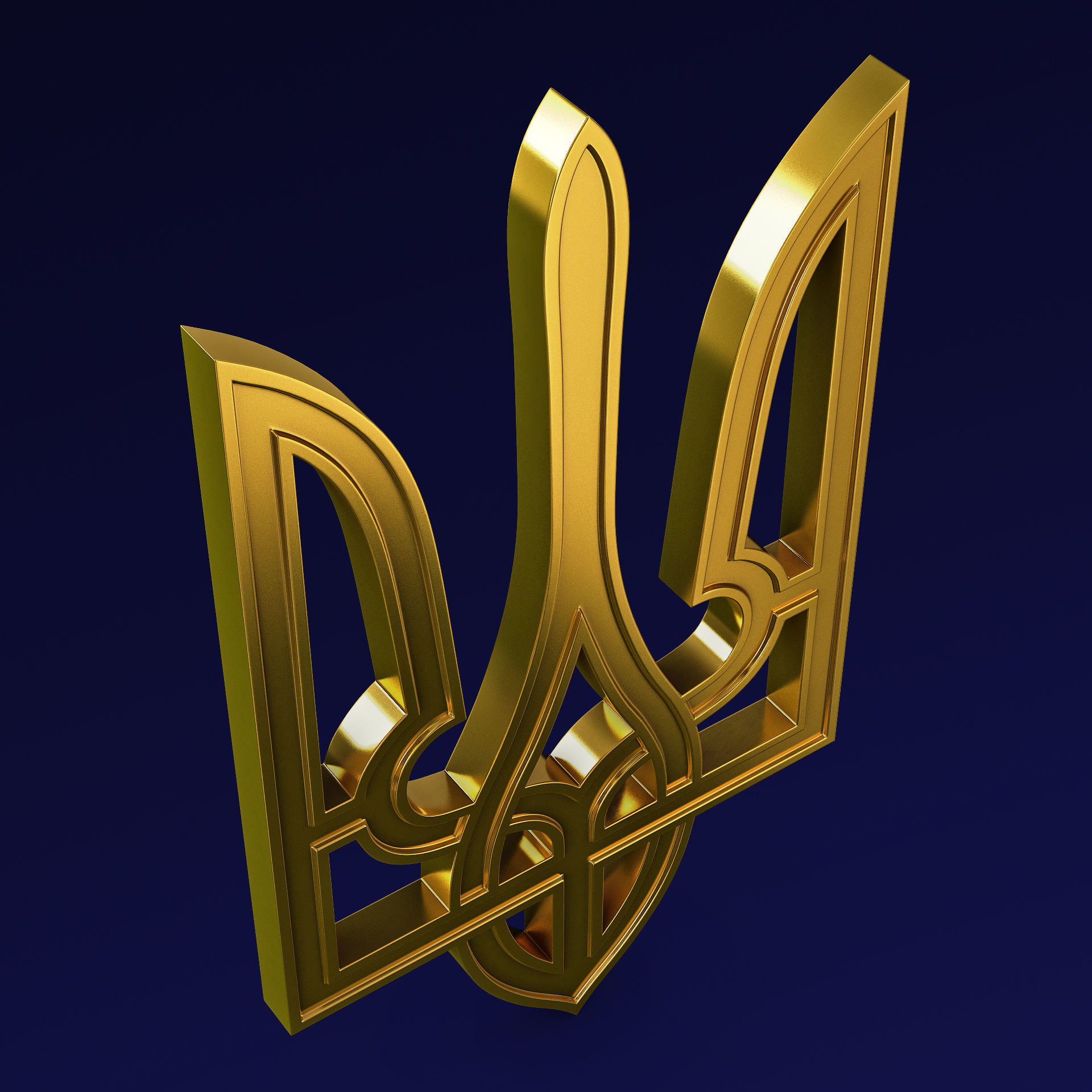 Ukraine State Emblem M 5 3D model_7