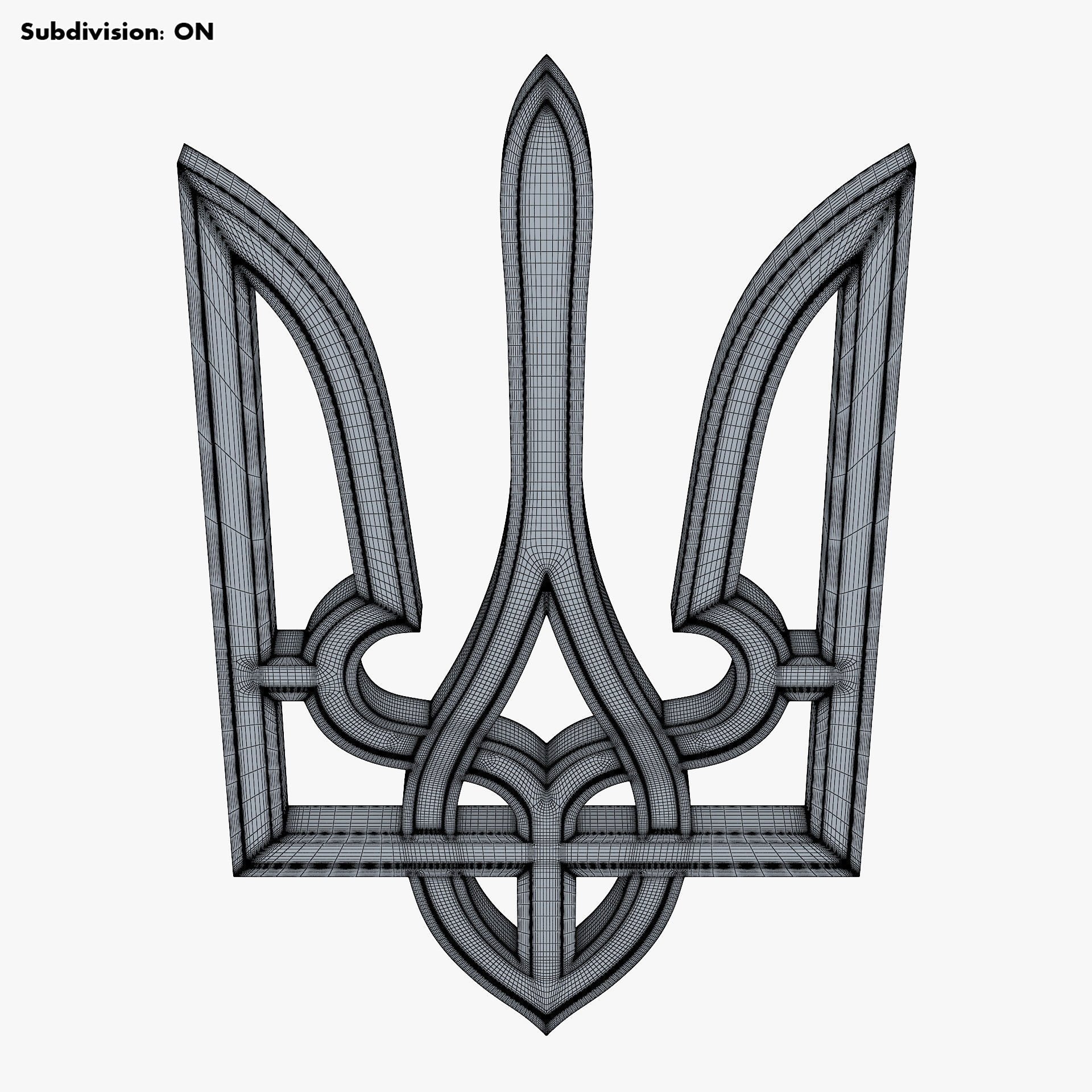Ukraine State Emblem M 5 3D model_10