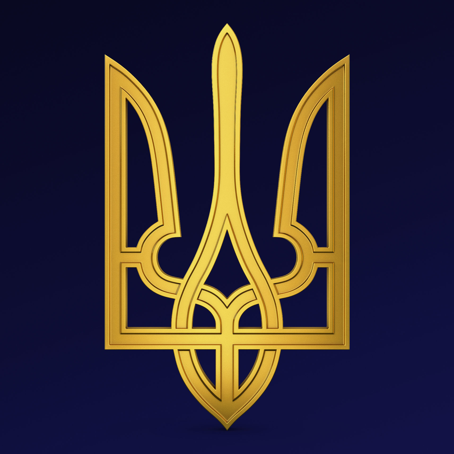 Ukraine State Emblem M 5 3D model_1