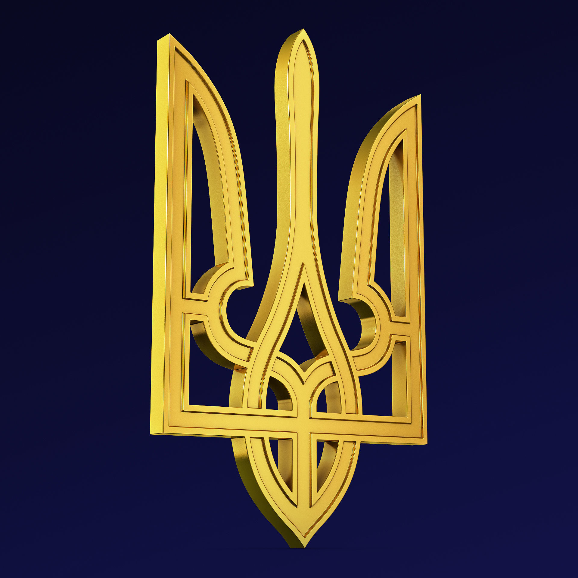 Ukraine State Emblem M 5 3D model_6