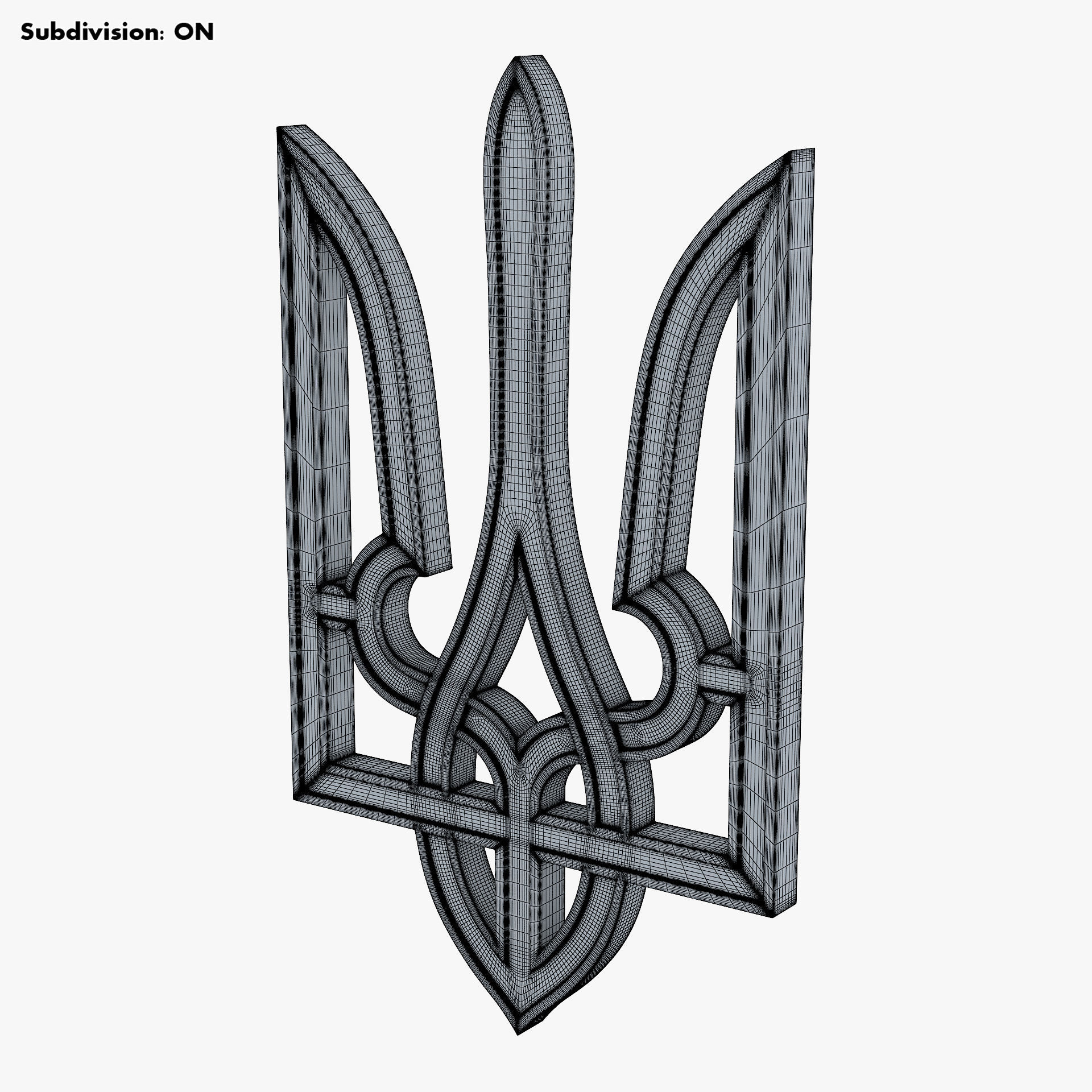 Ukraine State Emblem M 5 3D model_14