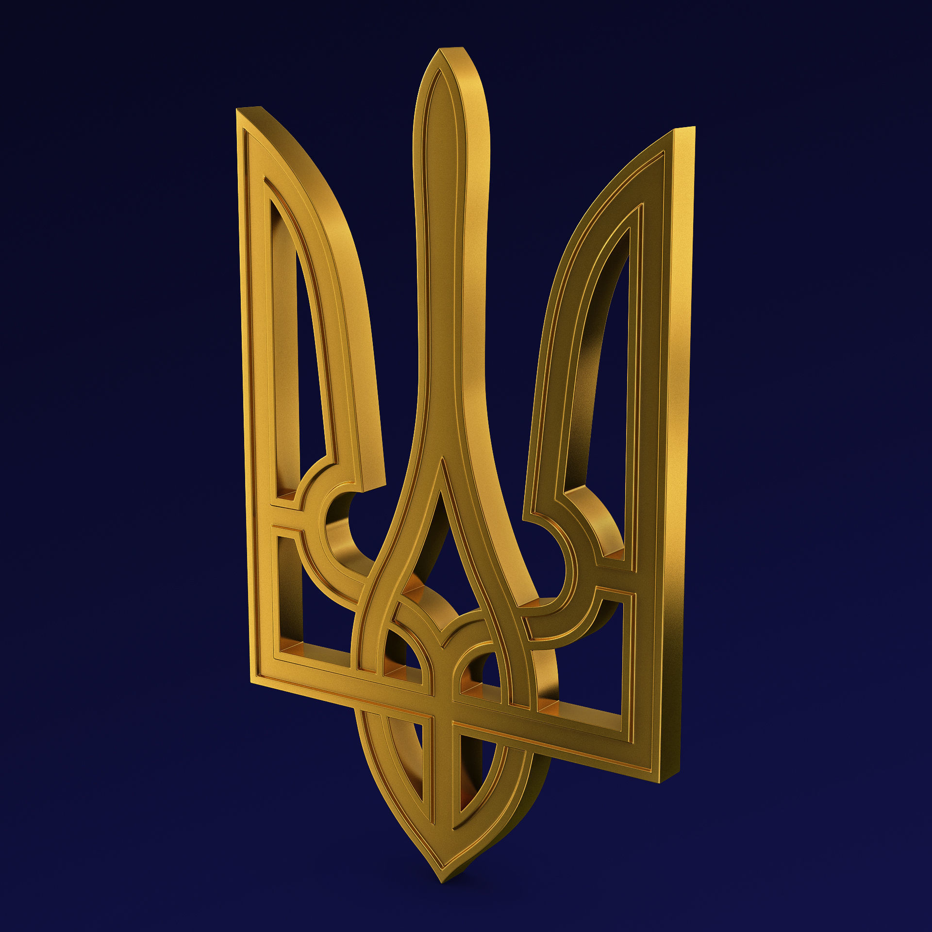 Ukraine State Emblem M 5 3D model_4