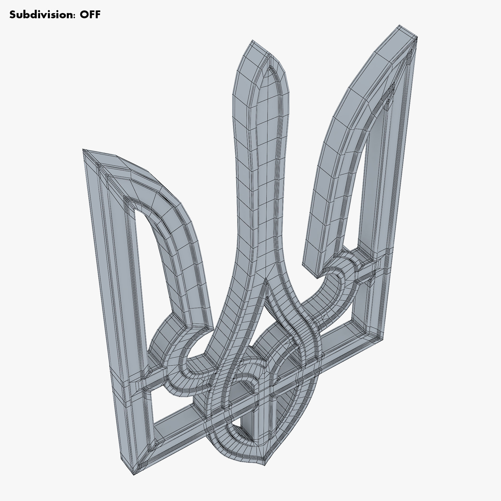 Ukraine State Emblem M 5 3D model_21