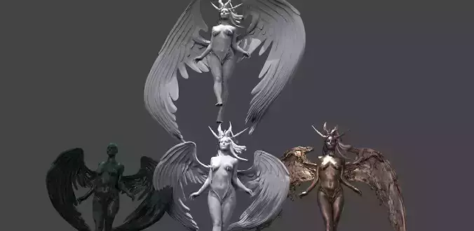 Angel Female Beauty Model Sculptures 4