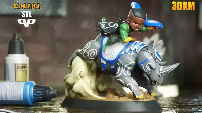  Marvel United WKabi on Rhino Chibi STL for 3D Printing ChibiSTL