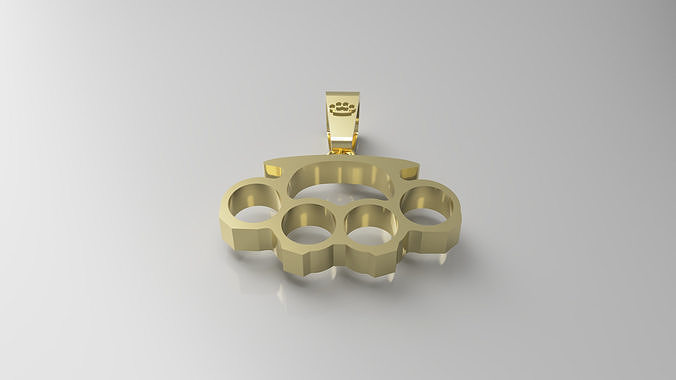 nuckle duster pendant  3D print model