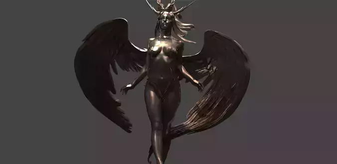 Angel Female statue wings 2 