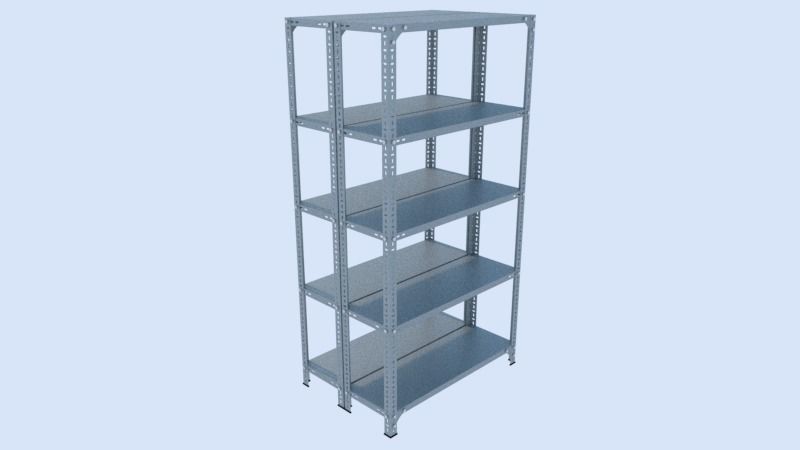 Storage and Archiving Steel Racking Systems 3D Model Collection_7