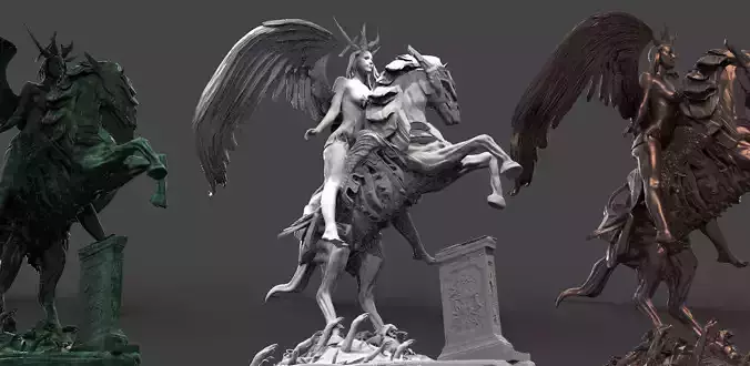 Holy Angel on horseback 