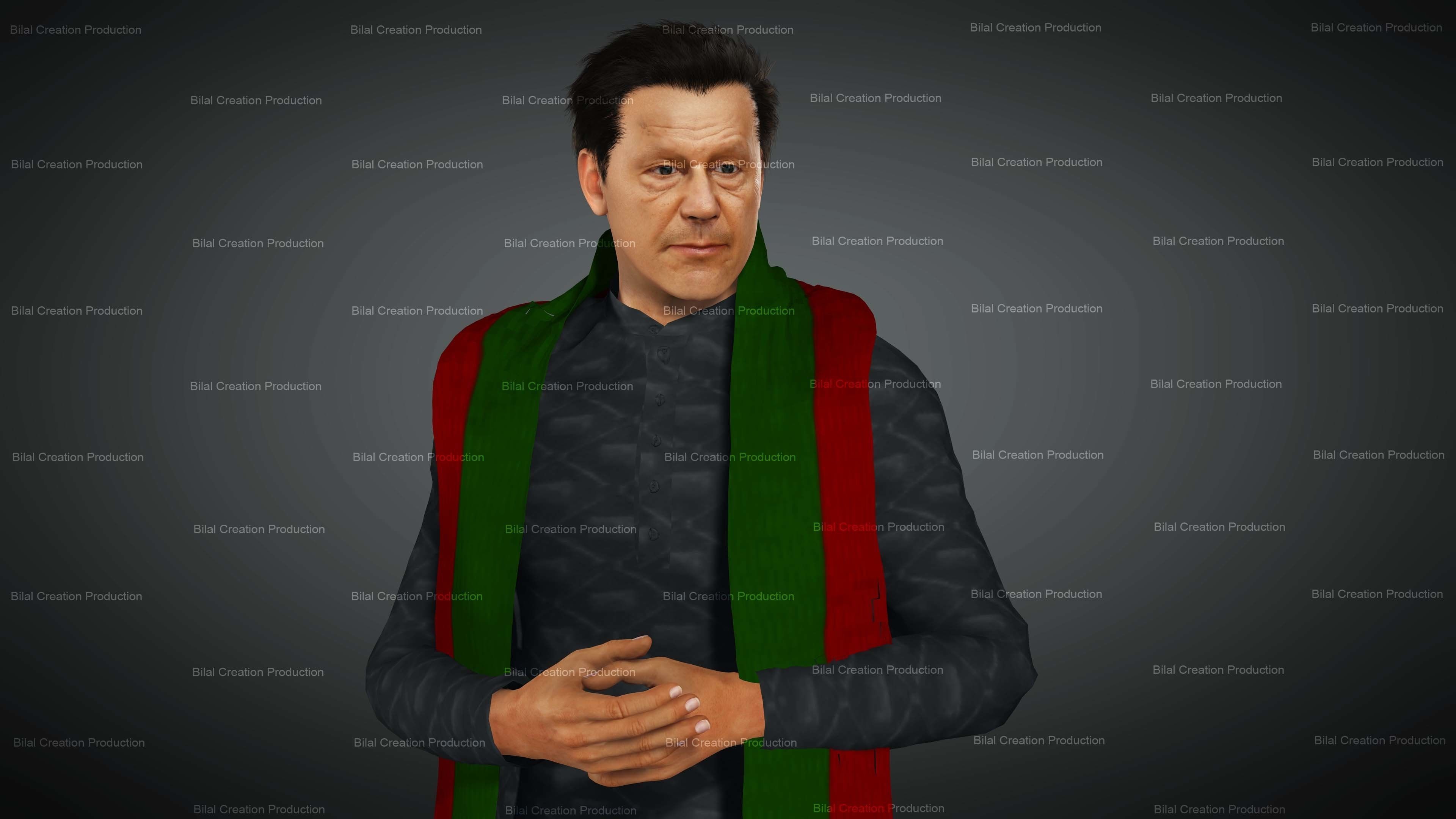 Imran Khan with Animation 3D model_7