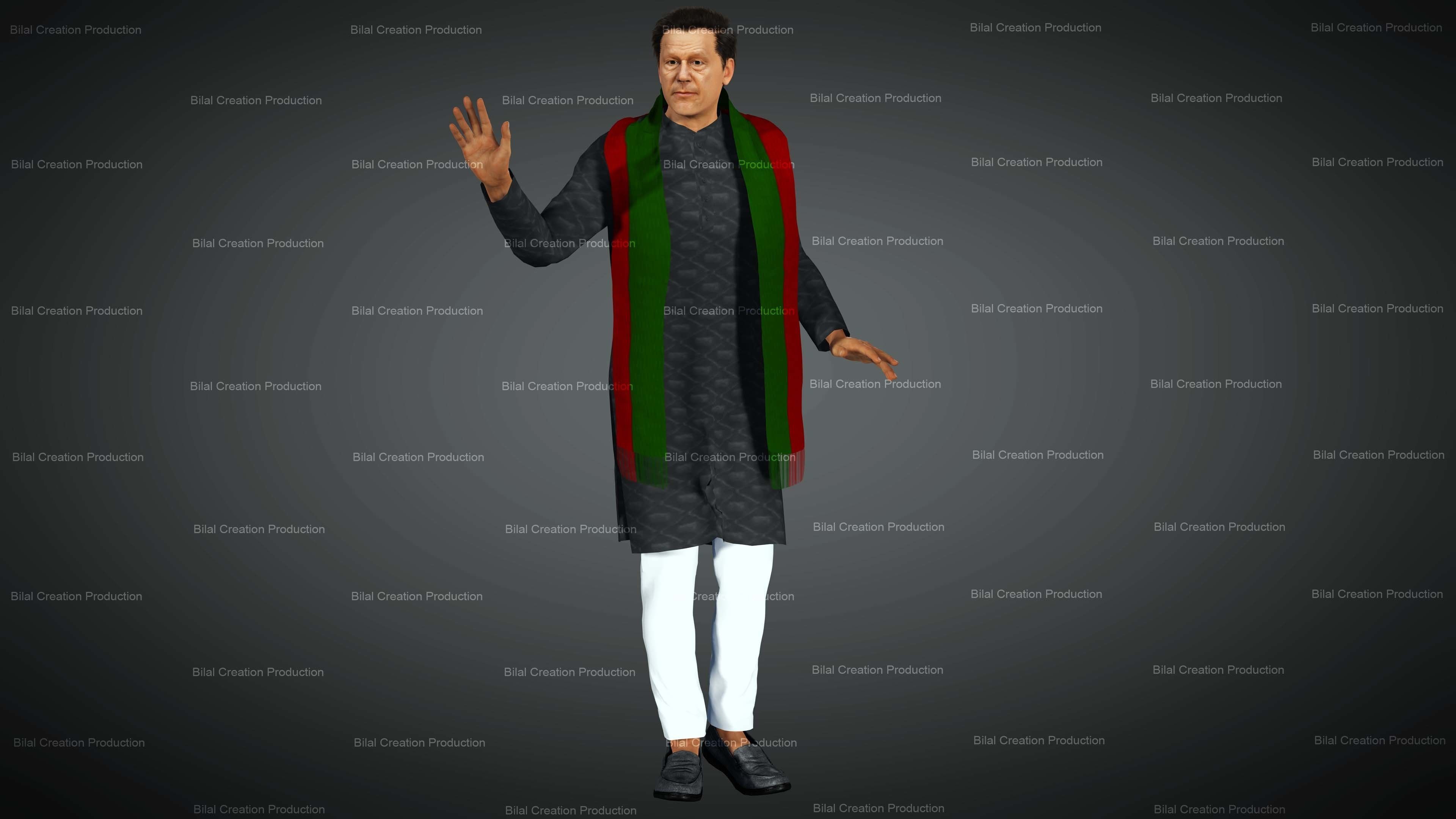 Imran Khan with Animation 3D model_5