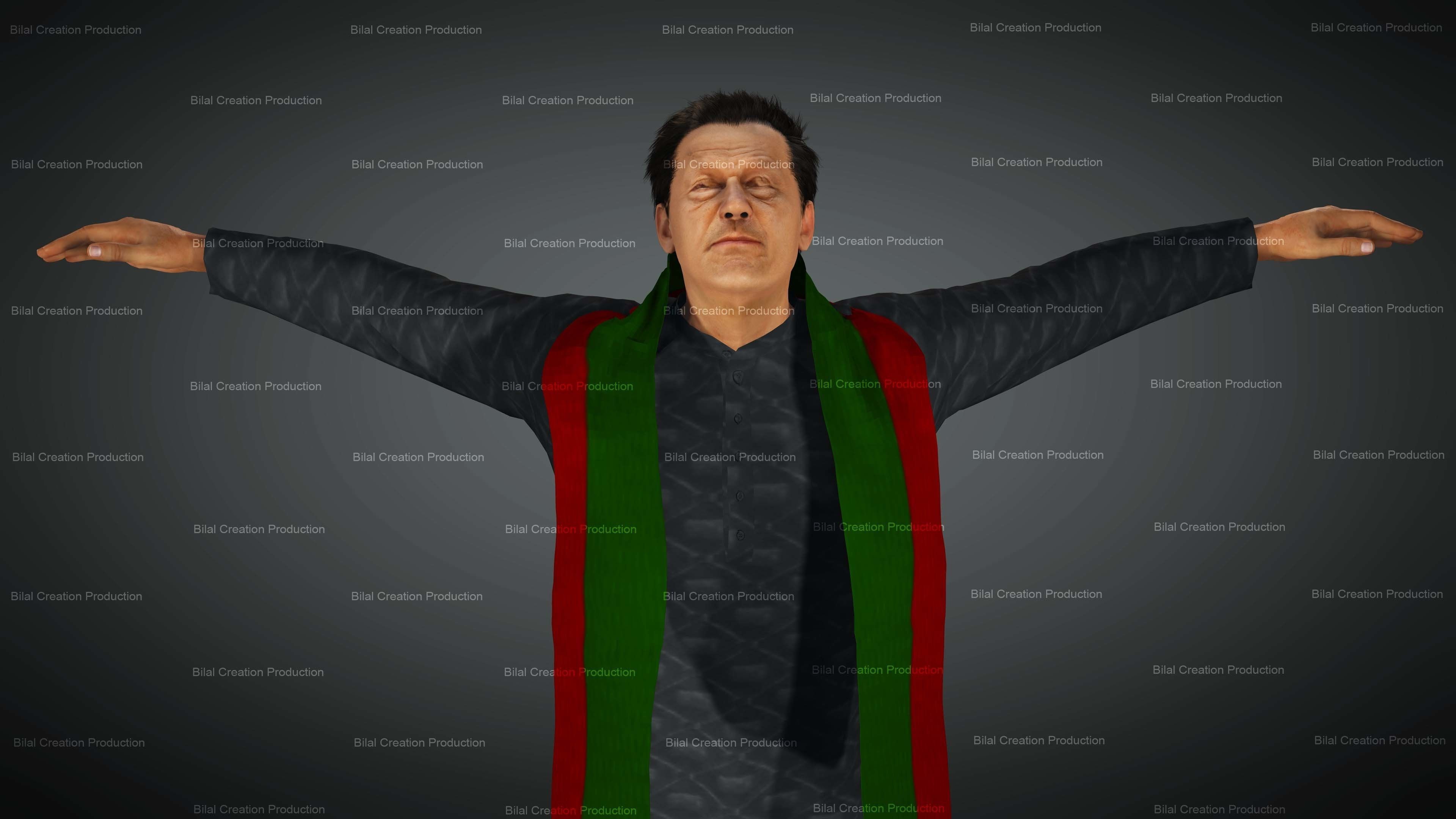 Imran Khan with Animation 3D model_13