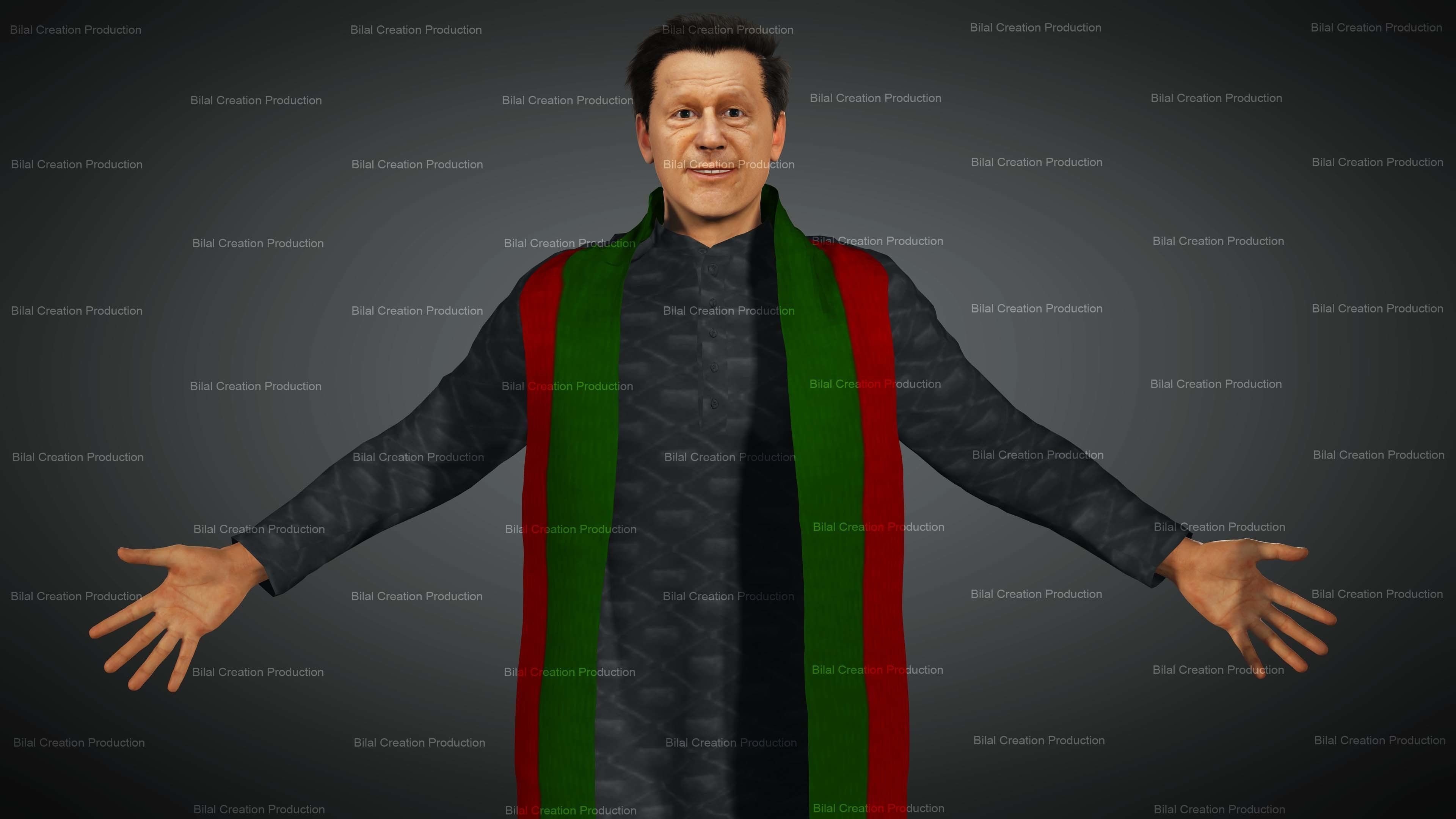 Imran Khan with Animation 3D model_4