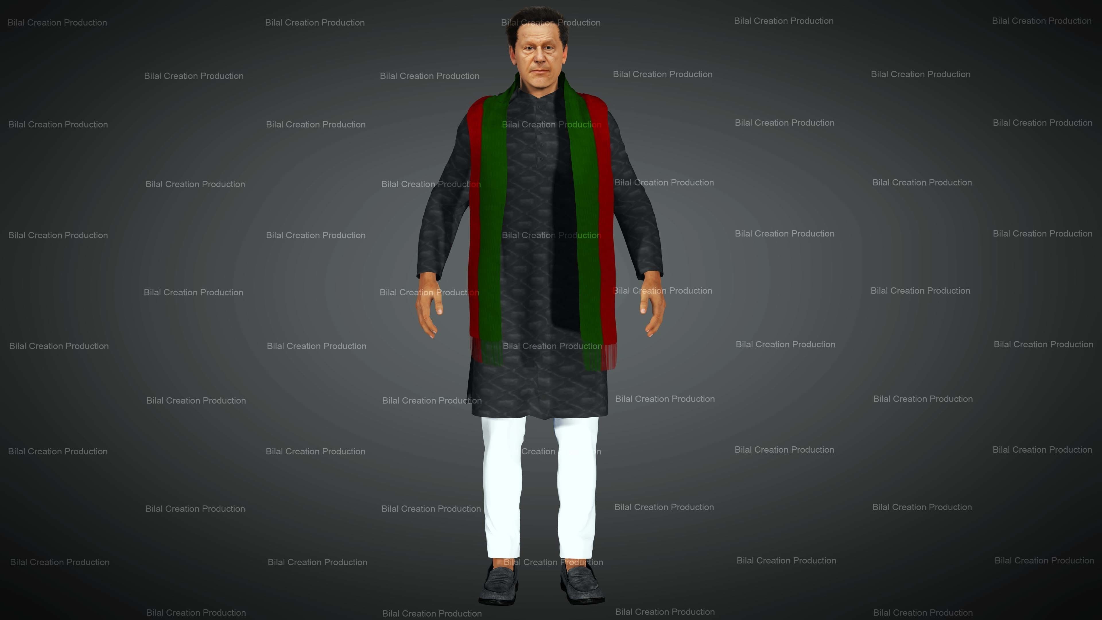 Imran Khan with Animation 3D model_3