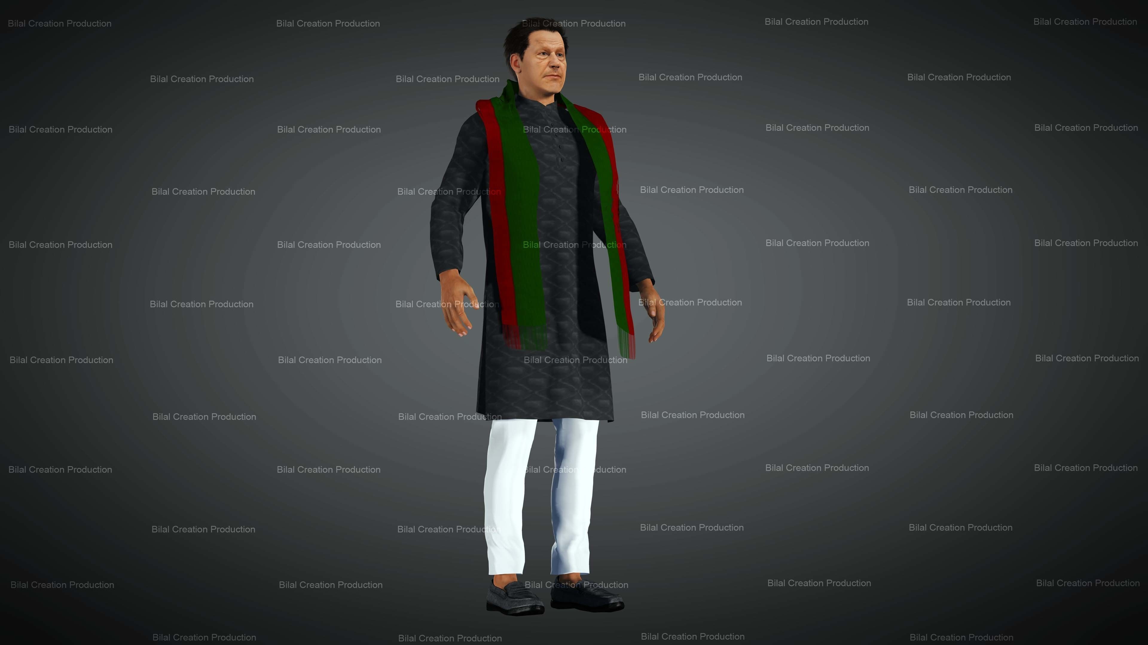 Imran Khan with Animation 3D model_8