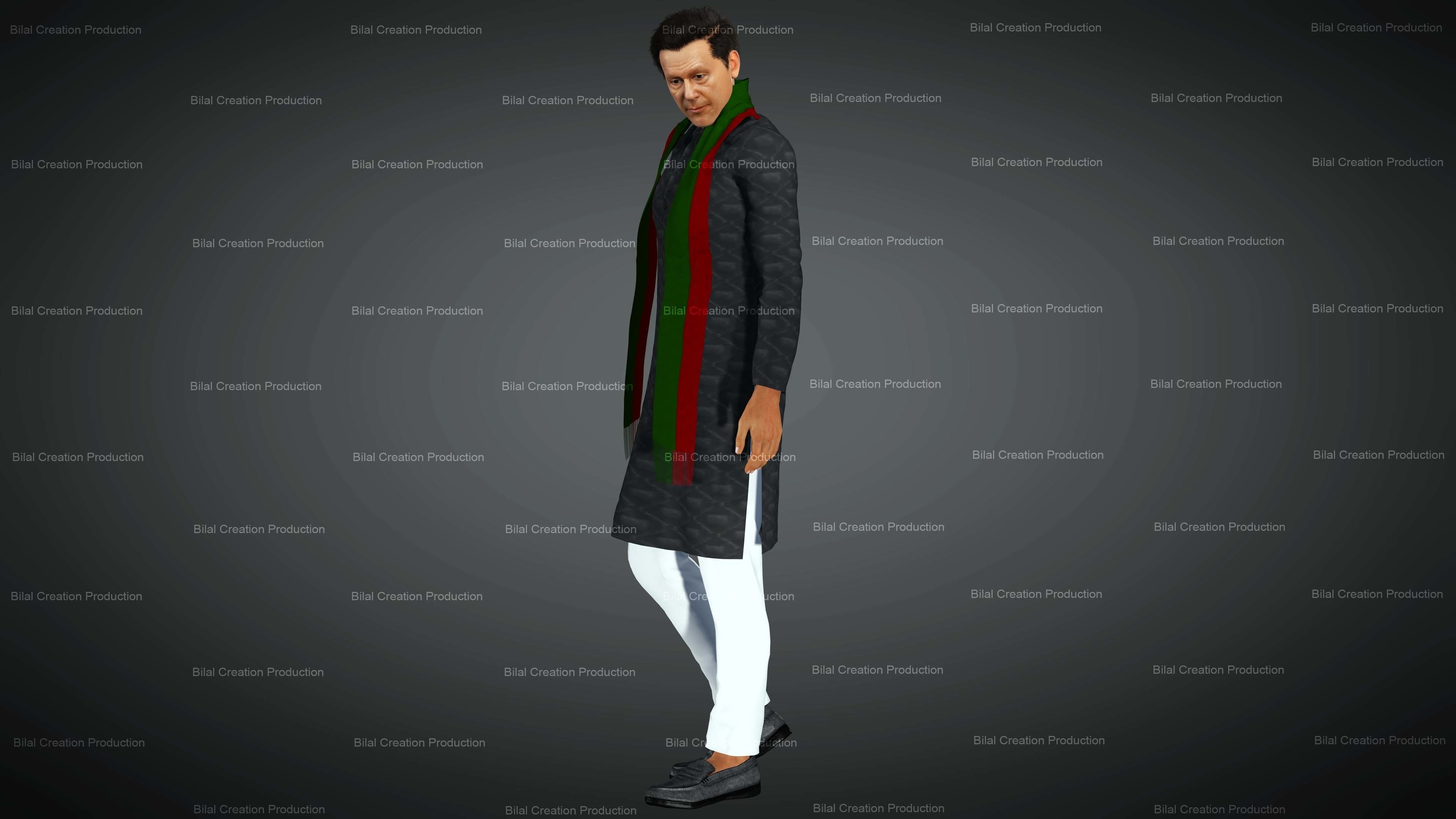 Imran Khan with Animation 3D model_12
