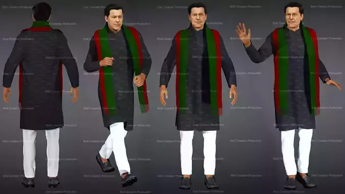 Imran Khan with Animation 3D model
