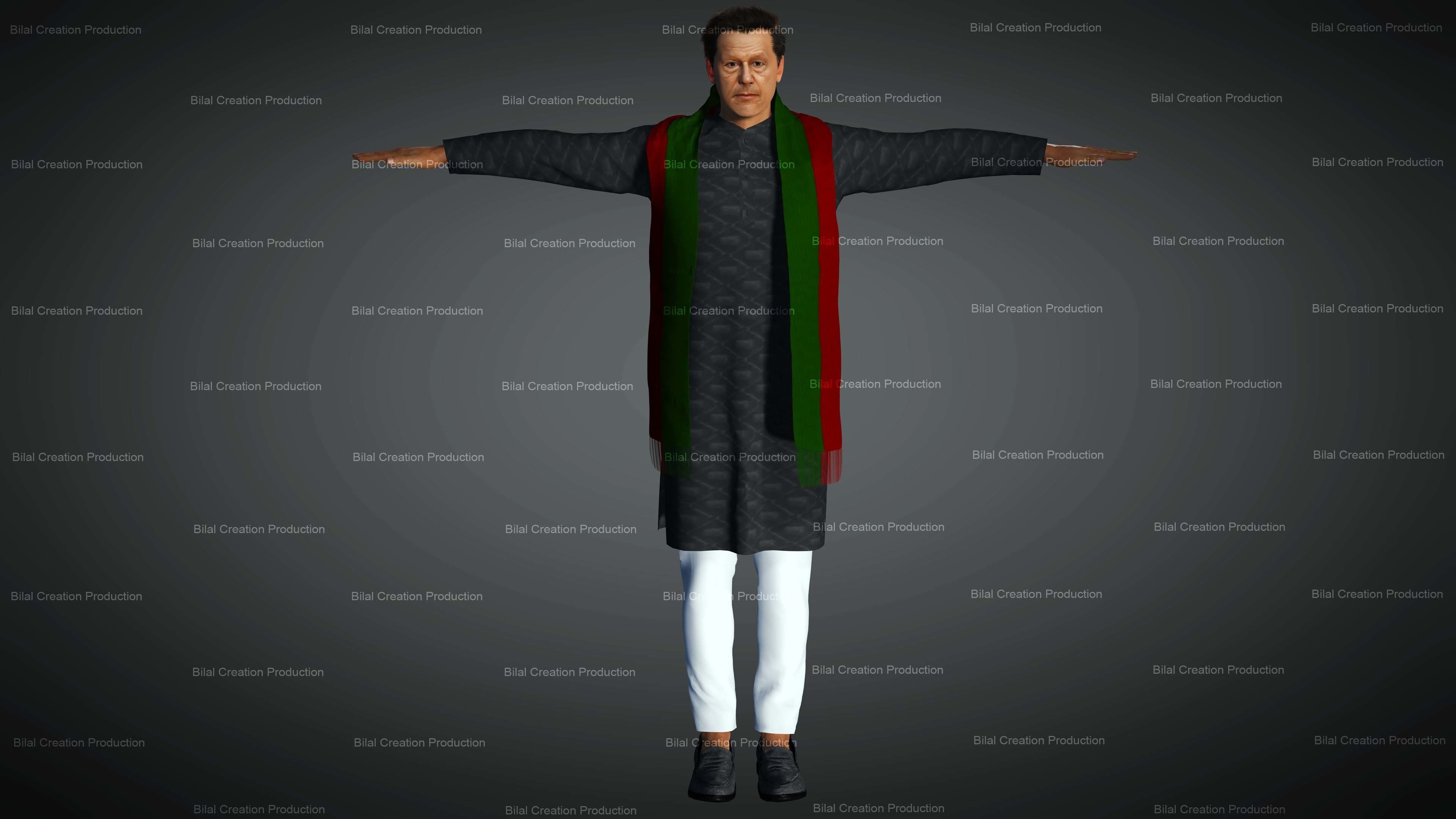 Imran Khan with Animation 3D model_2