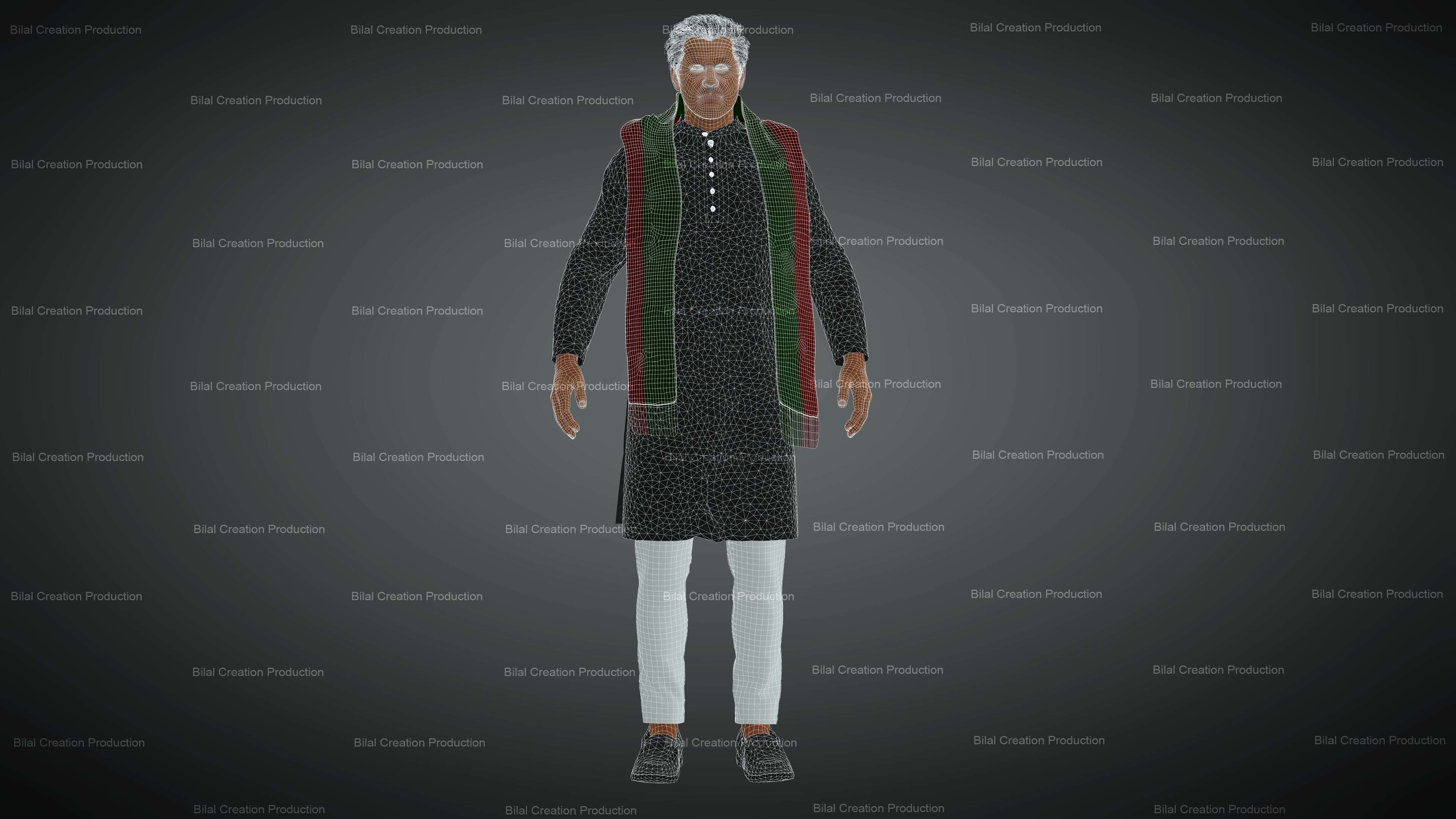 Imran Khan with Animation 3D model_17
