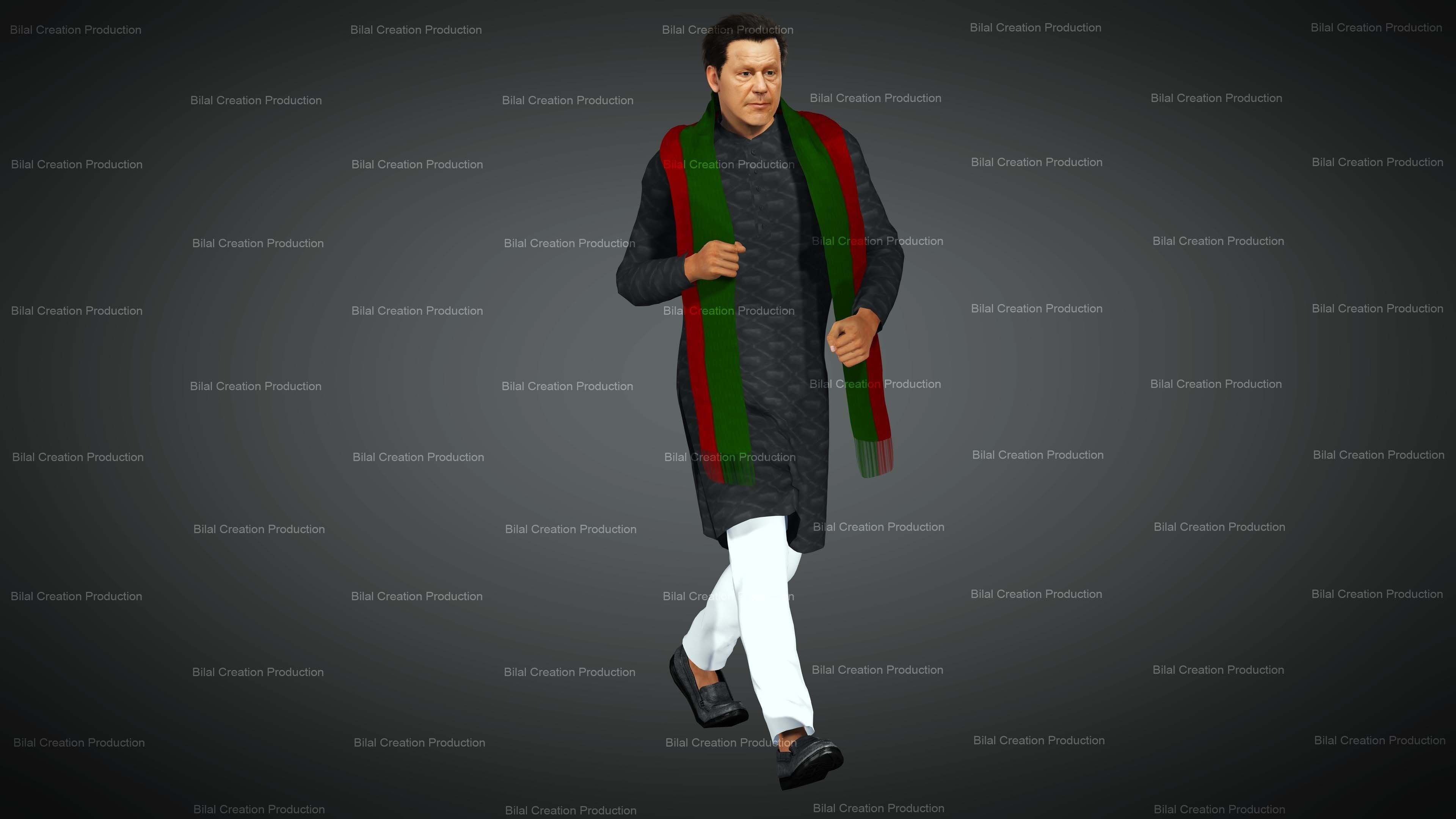 Imran Khan with Animation 3D model_9