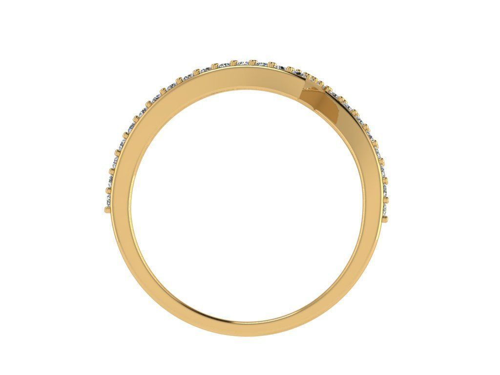 Ring063 chevron diamond ring gold 3D print model_2