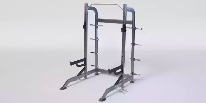 HALF RACK WITH PLATE HOLDERS Low-poly 3D model