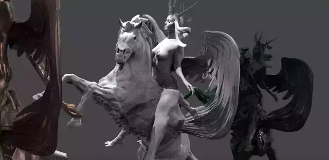 Holy Angel on horseback 3 