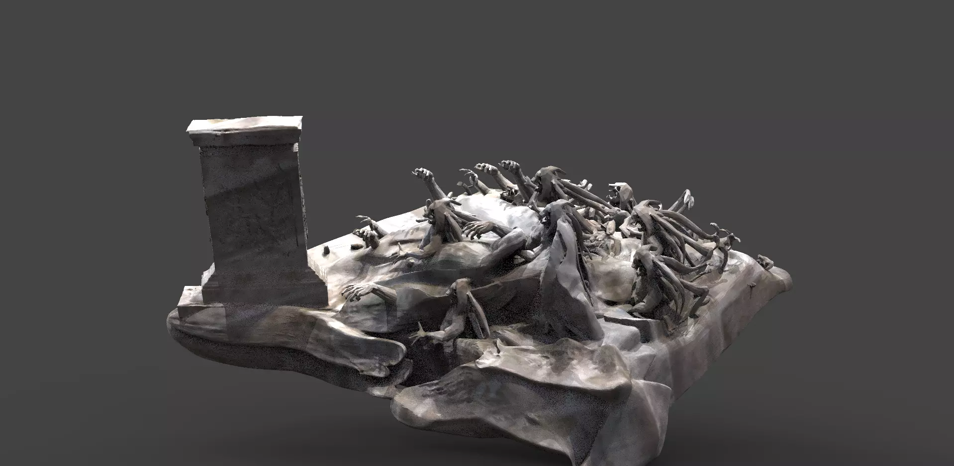 Graveyard zombies ground 3 3D model