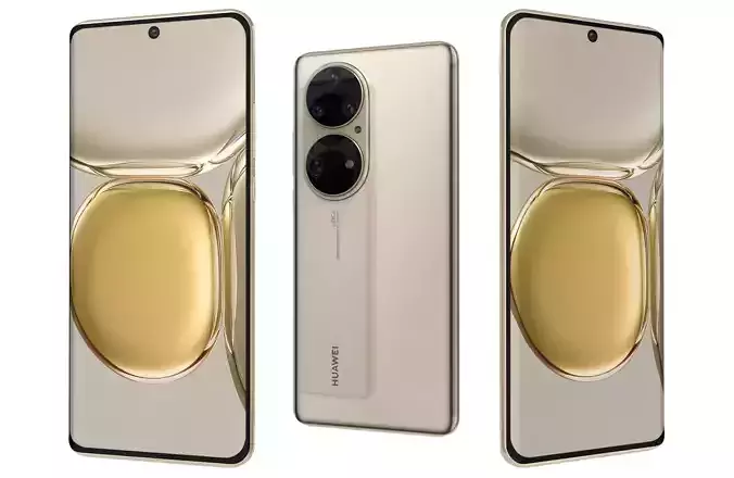 Huawei P50 Pro Cocoa Gold 3D model