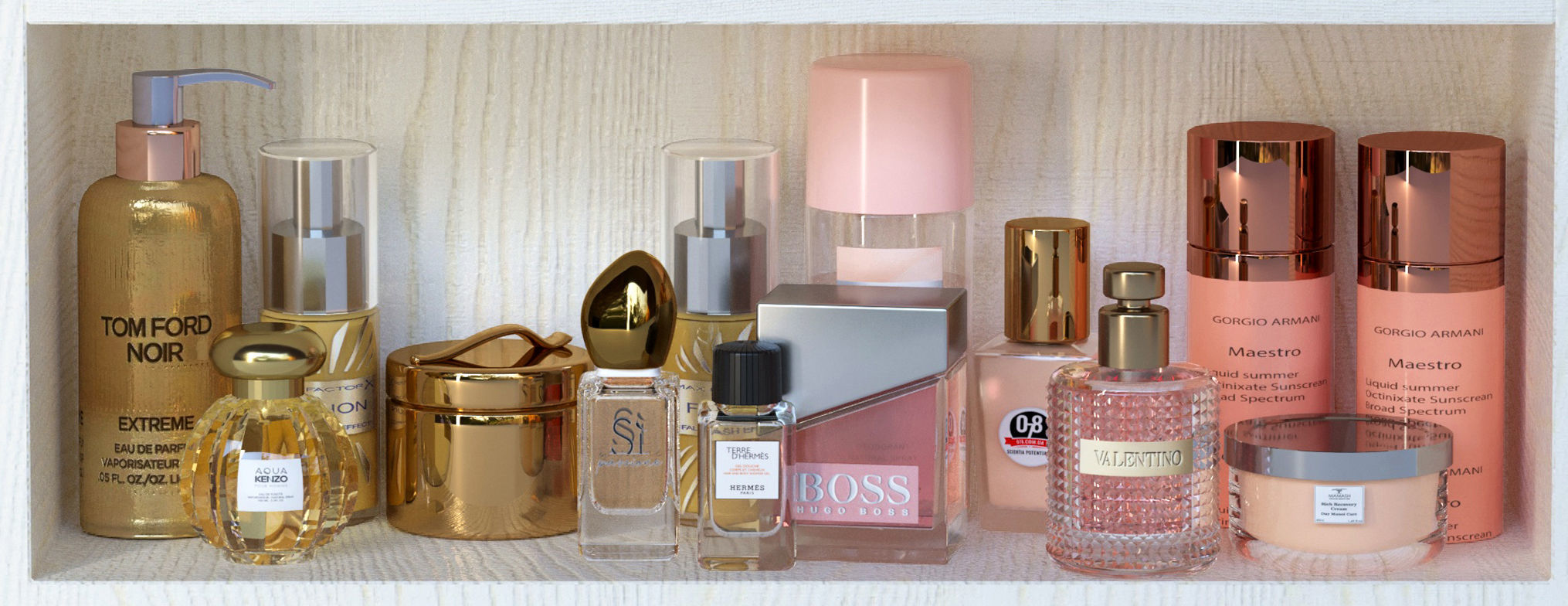 Shelf with cosmetics in a beauty salon 12 3D model_4