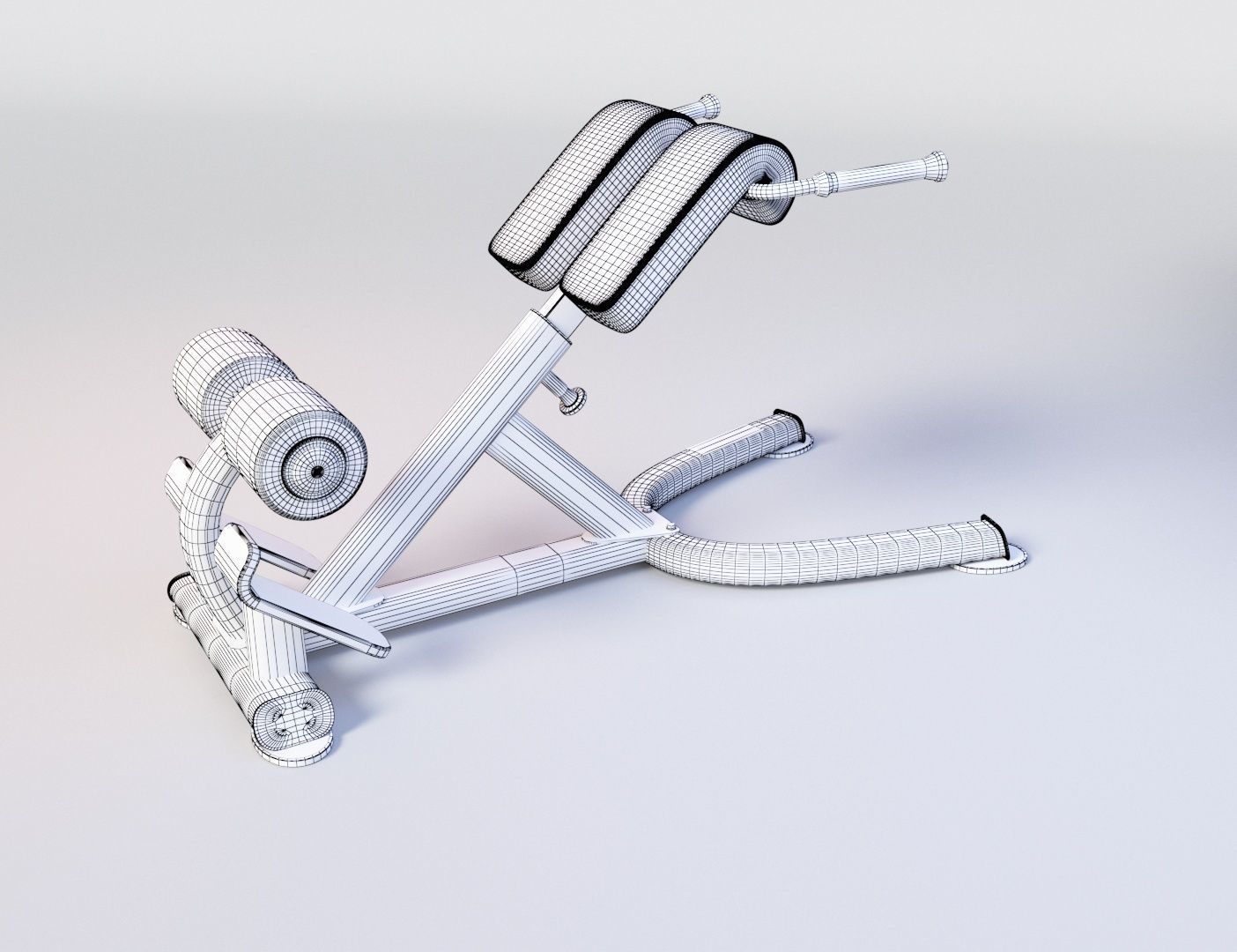 ROMAN CHAIR Gym Equipment Free low-poly 3D model_7