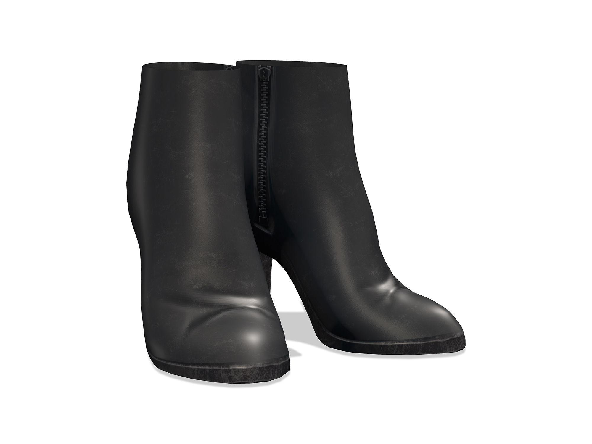 Female Secret Agent Outfit Low-poly 3D model_5