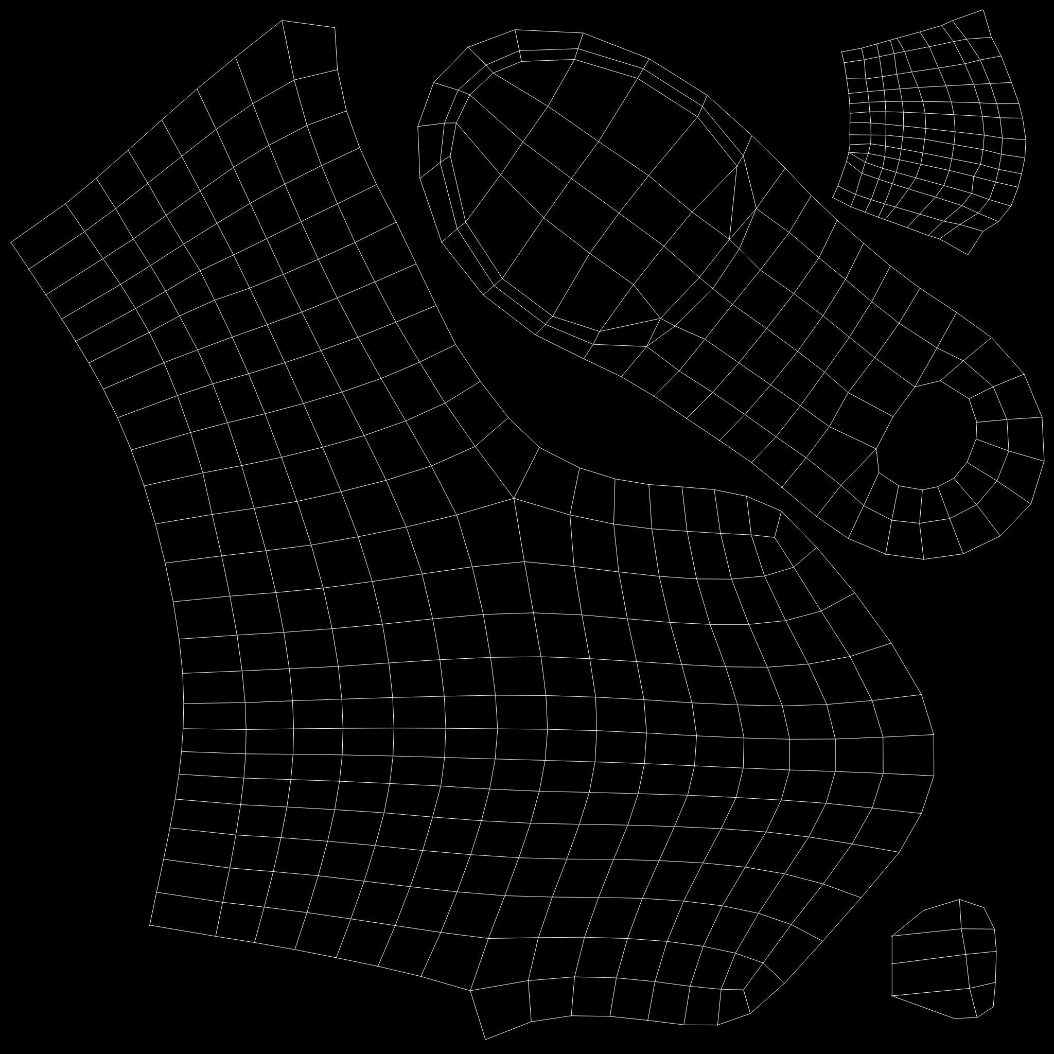 Female Secret Agent Outfit Low-poly 3D model_13