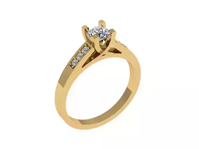 Ring068 diamond engagement ring gold