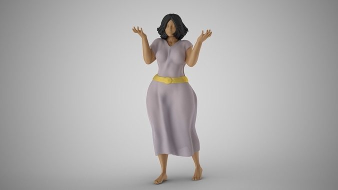 Woman Defending her Thesis 3D print model