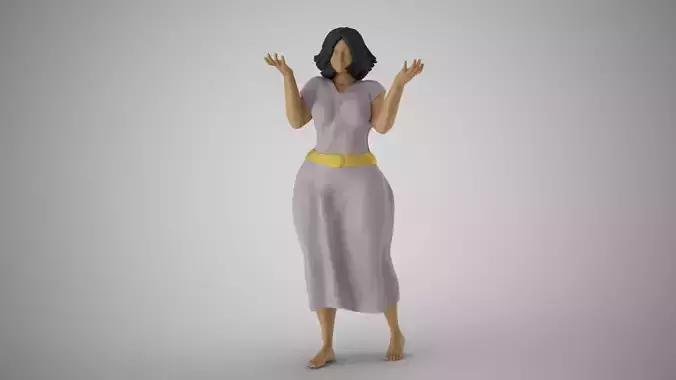 Woman Defending her Thesis 3D print model