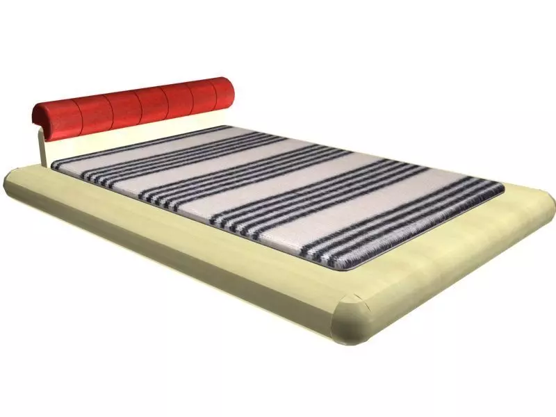 Bed model with inflatable mattress Free 3D model